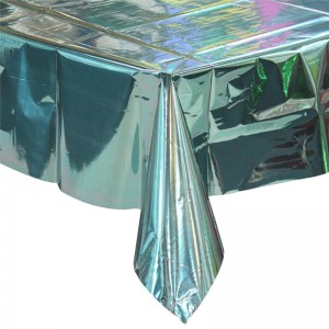 Metallic Light Green Tablecover Colorful Foil Custom table cloth Mat/Pad