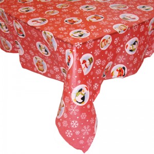 Custom Size and Colour Christmas Day Tablecloth Polyester Fabric Rectangle Table cloth