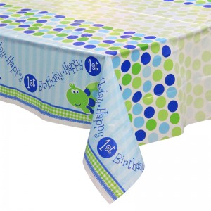Baby Shower Tablecover Square Plastic Table Cloth Tableware