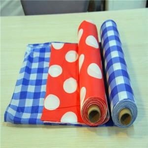Disposable Printed pvc tablecloth with nonwoven rolls