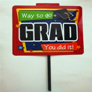 Grad advertising for Child Holiday Decor and Entertaining Essentials Yard Sign
