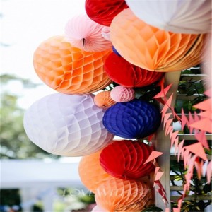 Party Decoration Sets Including Pom Flower round Tissue Paper Fan Colorful Carved for Birthday