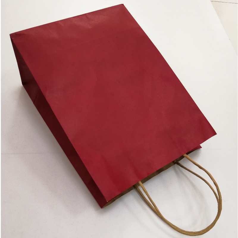 Multi-color brown paper bag custom colored kraft paper bag with handle