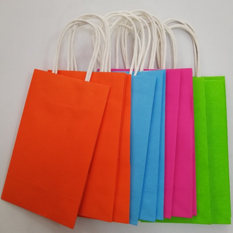 Brown Kraft Paper Carrier Bag Recyclable Handbags