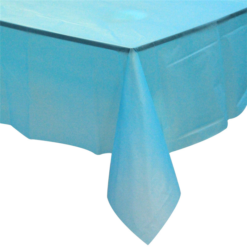 Solid Color Plastic Rectangle Dinner Tablecloth Tablecover for Events Decoration & Home Use