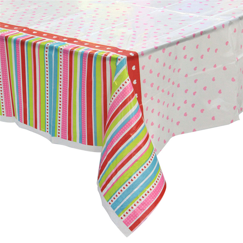 Summer Time Clear Printed Tablecloth PVC Tablecover